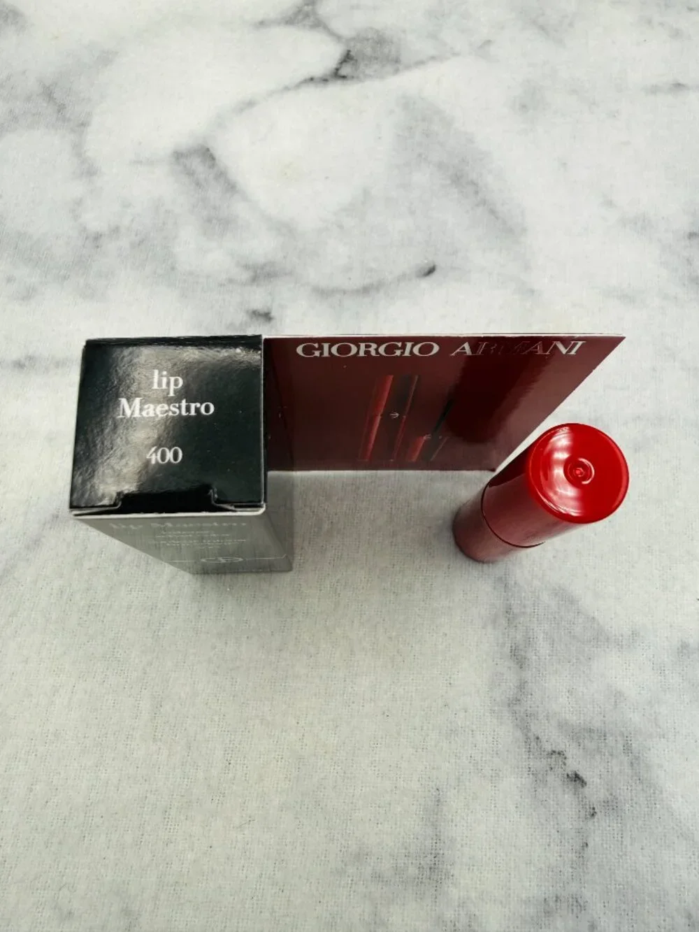 Giorgio Armani Beauty Gift Set-Lip Maestro Intense Velvet Color400,2pc-BOXED-NEW